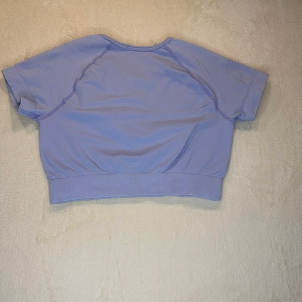 Crop Top Periwinkle Blue Short Sleeve Small